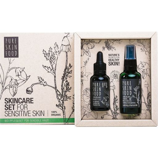PURE SKIN FOOD Organic Skincare Set For Sensitive Skin - 1 setti
