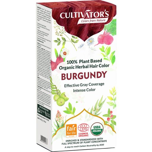 CULTIVATOR'S Organic Herbal Hair Color - Burgundy - 100 g