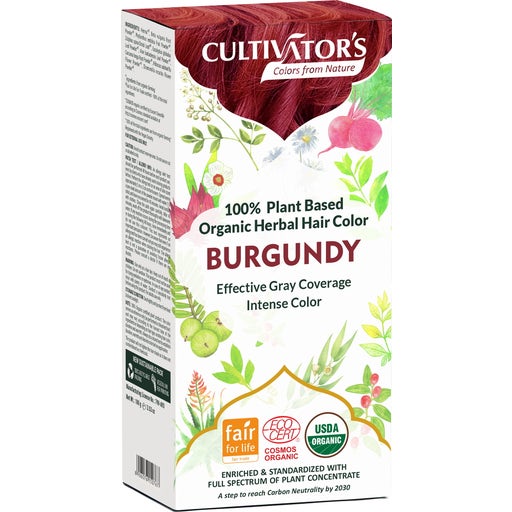 CULTIVATOR'S Organic Herbal Hair Color - Burgundy - 100 g