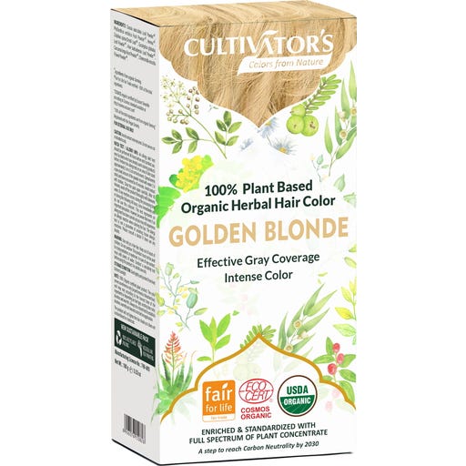 Organic Herbal Hair Color - Golden Blonde - 100 g