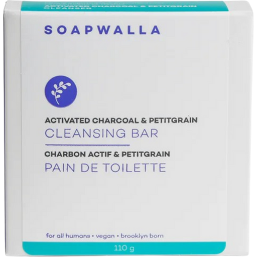 Soapwalla Soap Bar Activated Charcoal & Petitgrain - 110 g