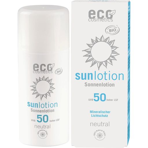 eco cosmetics Mlieko na opaľovanie SPF 50 (bez vône) - 100 ml