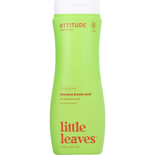 little leaves šampon in gel za prhanje Lubenica in kokos - 473 ml
