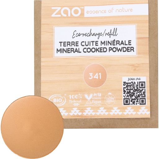Zao Refill - Mineral Cooked púder - 341 Copper Beige