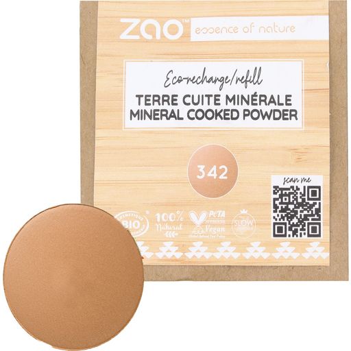 Zao Make up Refill Mineral Cooked Powder - 342 Copper Caramel
