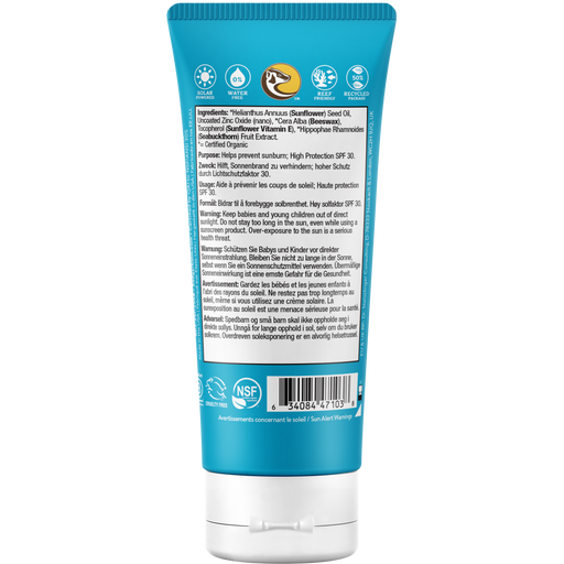 Badger Balm Unscented Sunscreen Cream SPF 30 - 87 ml