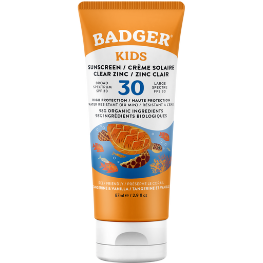 Badger Balm Kids Clear Zinc Sunscreen SPF 30 - 87 ml