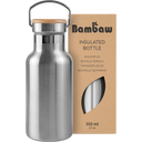 Insulated Stainless Steel Bottle, 350 ml  - Natural Steel