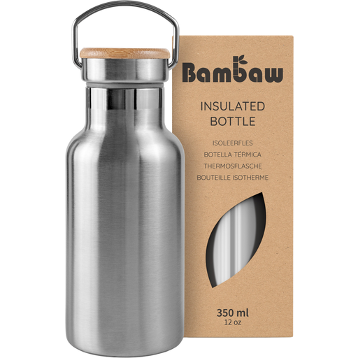 Insulated Stainless Steel Bottle, 350 ml  - Natural Steel