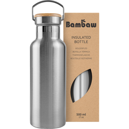 Bambaw Roestvrijstalen Thermosfles, 500 ml - Natural Steel
