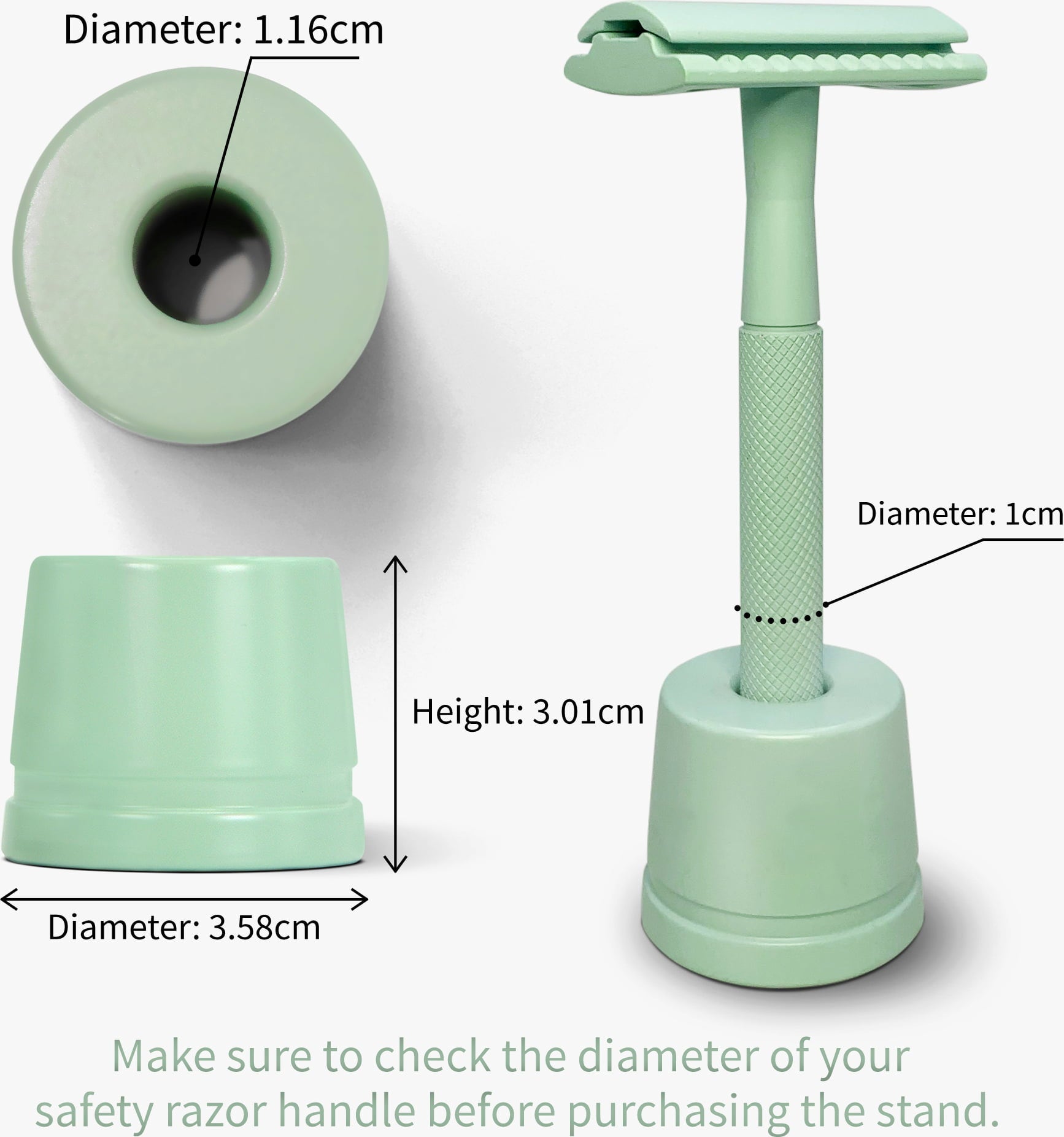 Bambaw Rasierständer - Mint Green