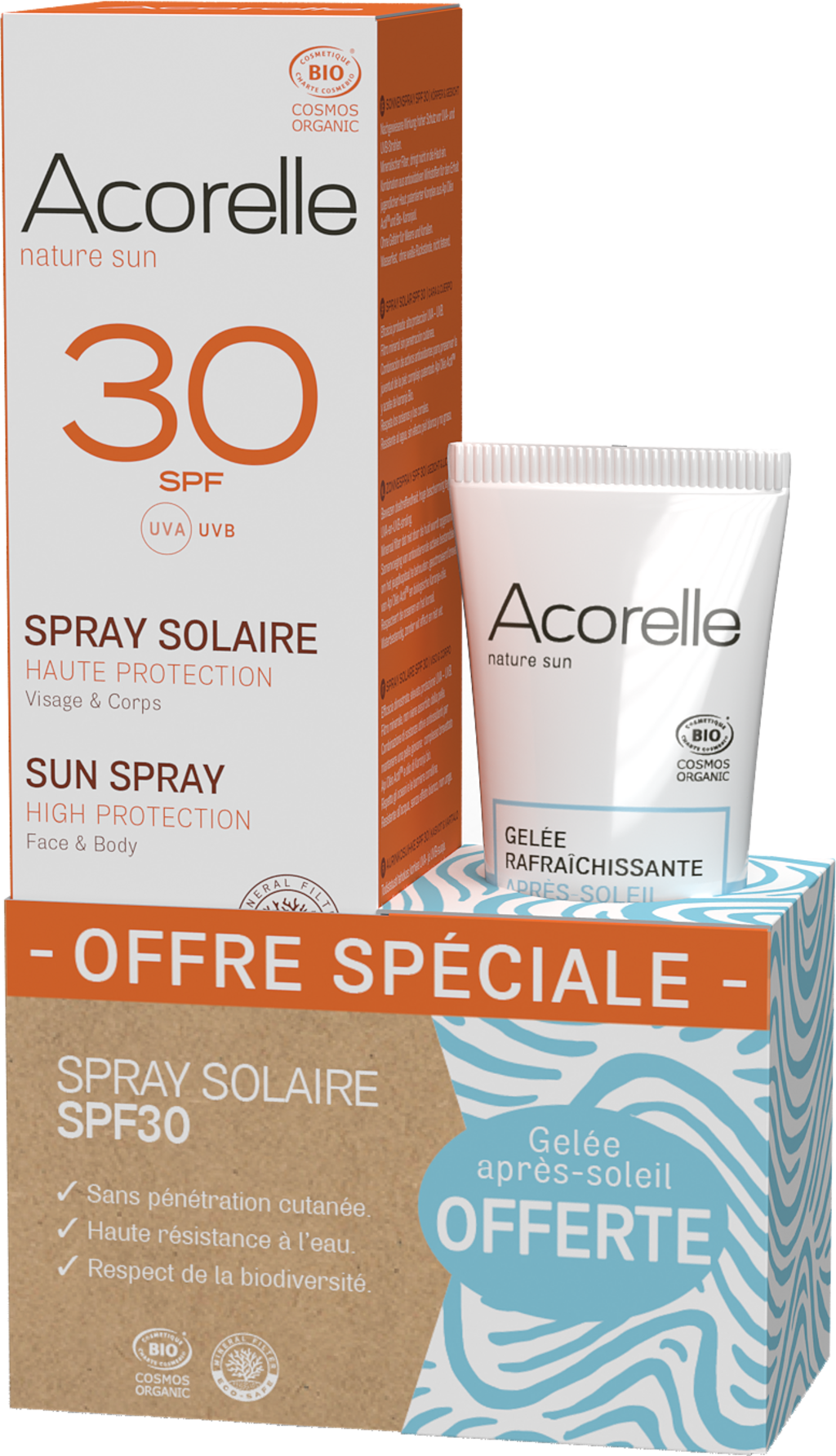 Duo Spécial Spray Solaire SPF 30 + Gelée Après-Soleil
