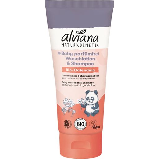 alviana naravna kozmetika Baby losjon za umivanje in šampon  - 200 ml