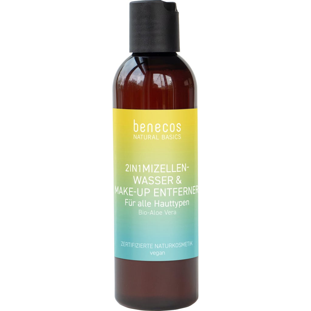 benecos Natural Basics 2-in-1 Micellar Water & Make-up Remover, 200 ml -  Ecco Verde