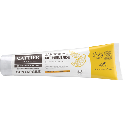 CATTIER Paris Toothpaste with Medicinal Clay Lemon - 75 ml