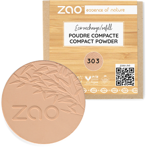 Zao Make up Refill Compact Powder - 303 Apricot Beige