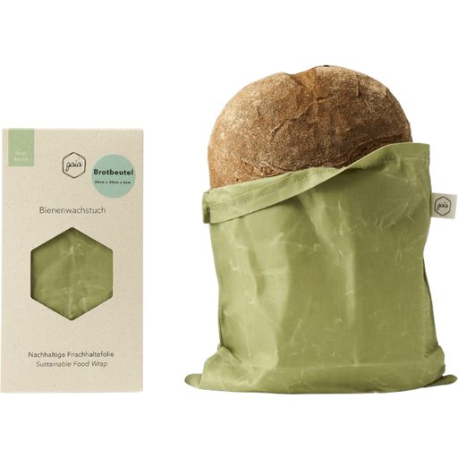 gaia Beeswax Bread Bag - Green 