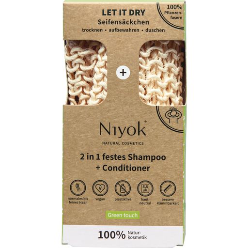 Niyok 2in1 Festes Shampoo+Conditioner On-Pack - Green Touch