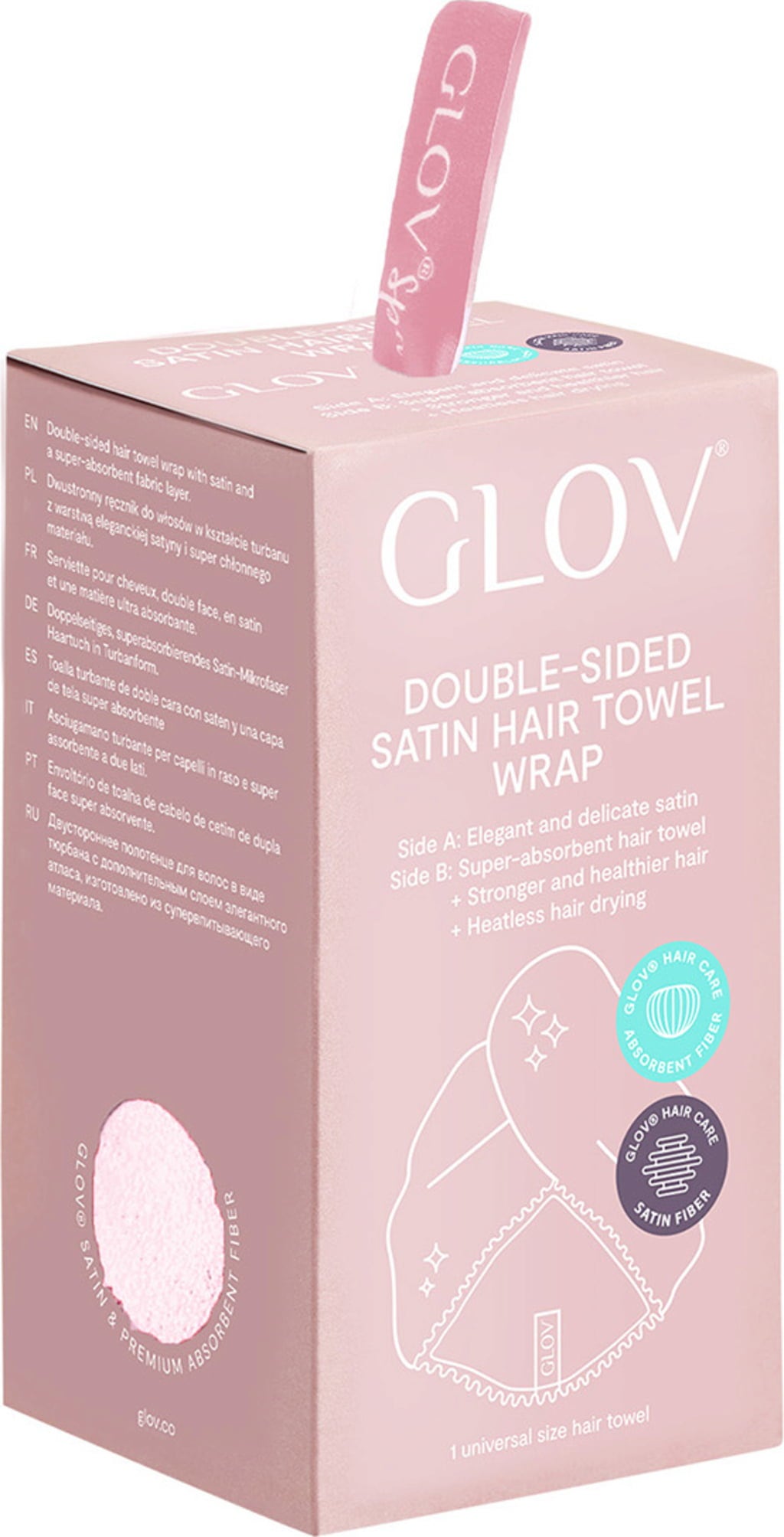 GLOV Double-Sided Premium Hair Wrap - Pink
