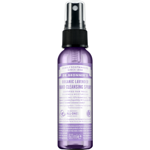 Dr. Bronner's Organic Lavender Hand Sanitizer Spray - 60 ml