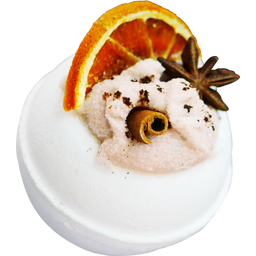 Bath Bomb with Foaming Oil Care Peeling Frosting  - Orange cinnamon