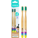 happybrush Bamboe Tandenborstel met Eenhoorn - 2 Stuks