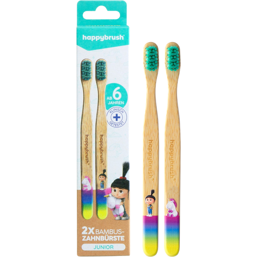 happybrush Bambusz kézi fogkefe - Egyszarvú - 2 db
