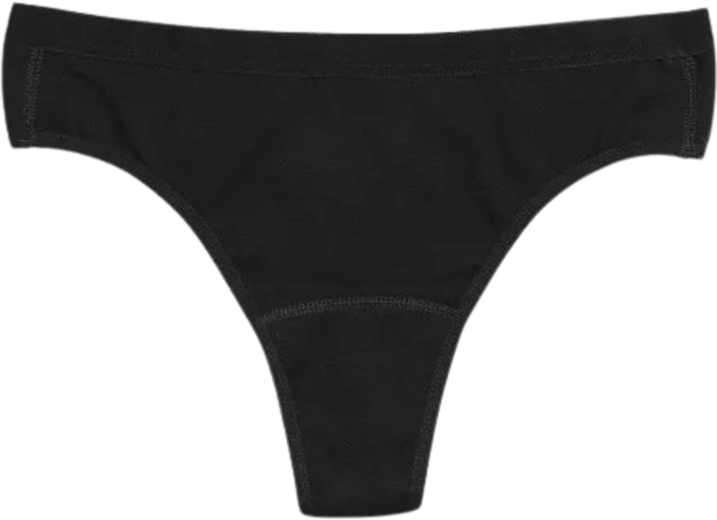Black Thong Period Underwear - Light Flow XS