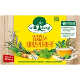 Willi Dungl Wide Awake & Focused Herbal Tea - 20 double-chamber bags