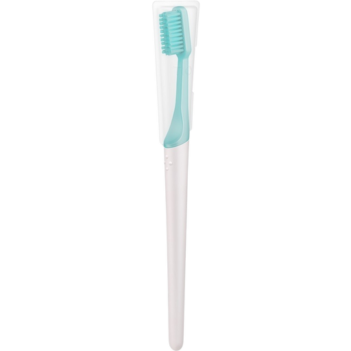 TIO Toothbrush With Travel Case, Medium - Lagoon