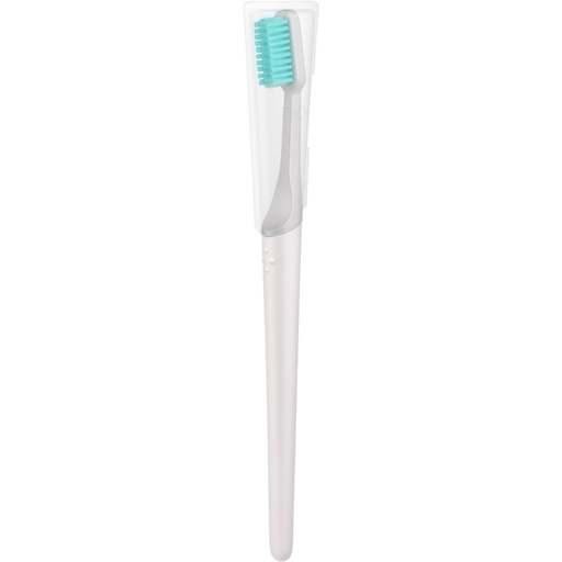 TIO Zahnbürste mit Reisekappe Medium - Kiesel