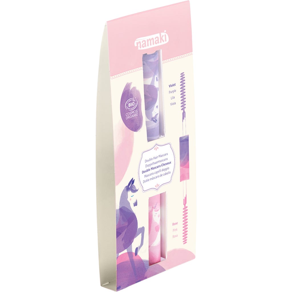 namaki Double-Tip Hair Mascara Pink - Purple, 7 ml - Ecco Verde