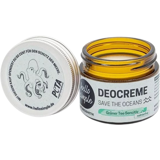 "Save the Oceans" Sensitive Deodorant Cream - Green Tea - 50 g