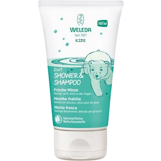 Dětský šampon a sprchový gel 2v1 s čerstvou mátou - 150 ml