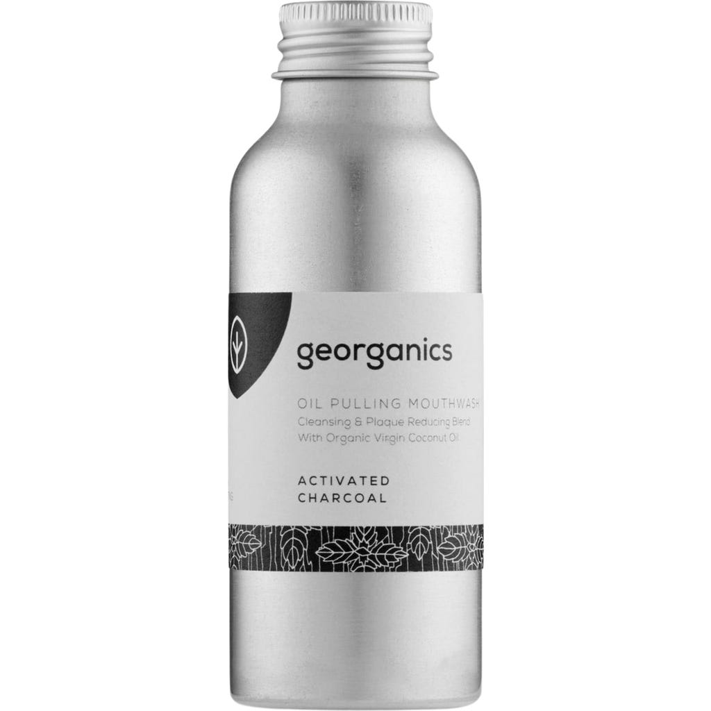 Georganics Oil Pulling Mouthwash Activated Charcoal, 100 ml - Ecco