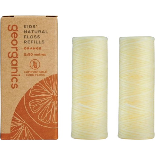 Georganics Sweet Orange Dental Floss - 100 m Refill