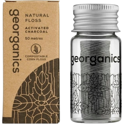 georganics Dental Floss Activated Charcoal - 50 m