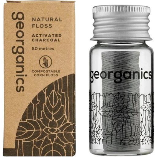 Georganics Dental Floss Activated Charcoal - 50 m