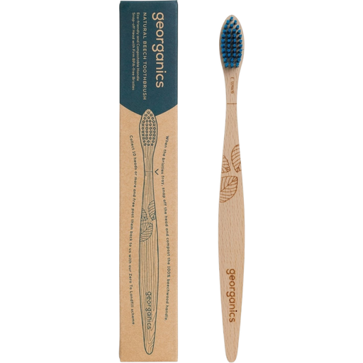 georganics Beechwood Toothbrush Firm - 1 Stuk