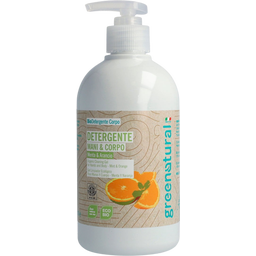 greenatural Milde Flüssigseife Minze & Orange - 500 ml