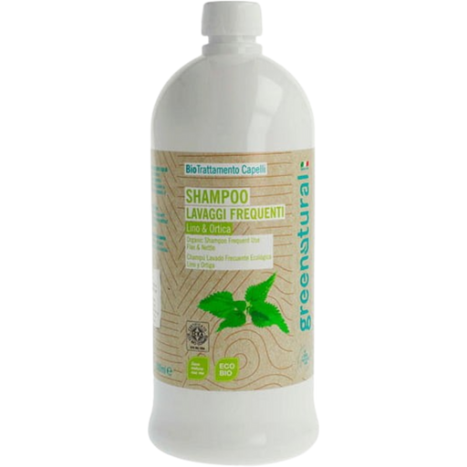 Greenatural Shampoing Huile de Lin & Ortie - 1000 ml