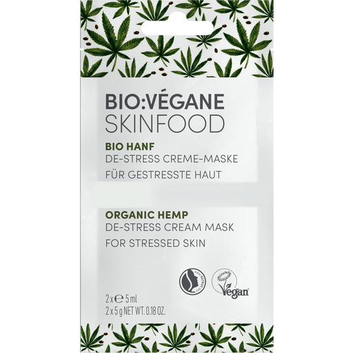 BIO:VÉGANE Organic Hemp De-Stress Cream Mask - 10 ml