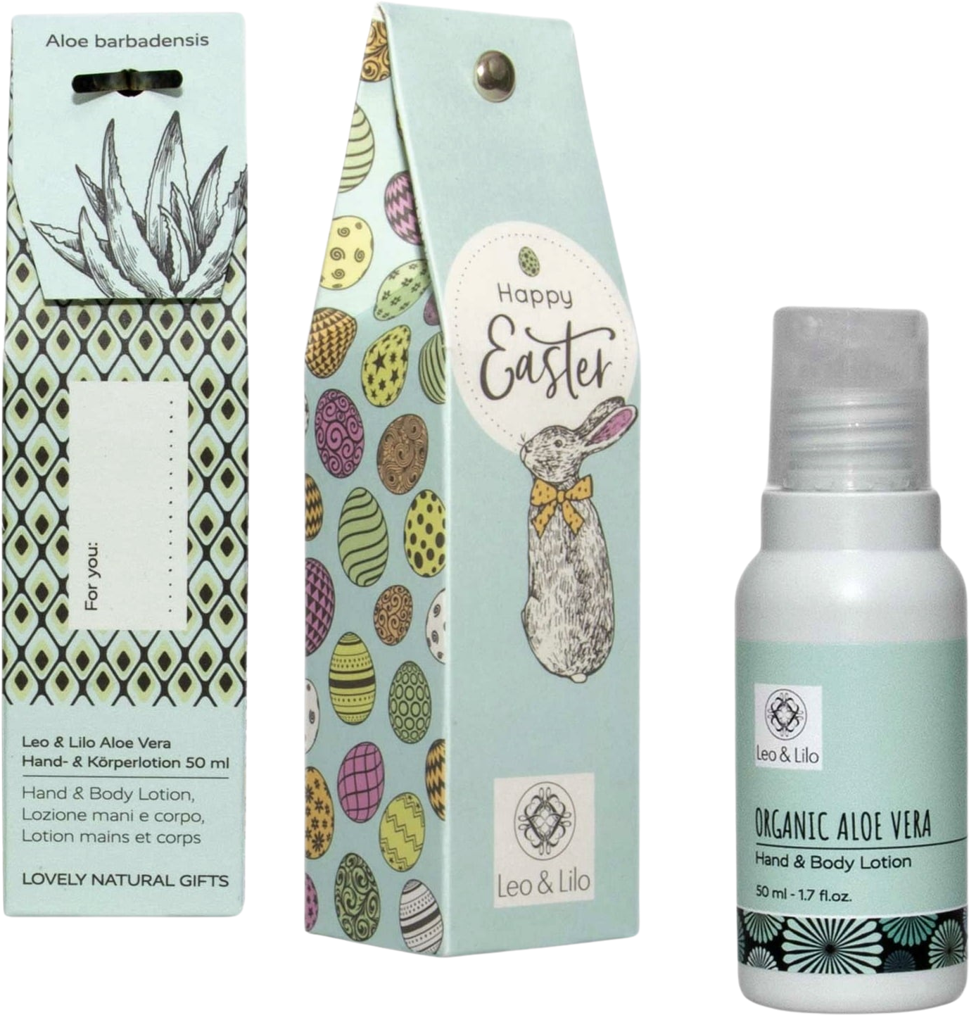 Lozione Mani e Corpo all'Aloe Vera in Confezione Regalo - Happy Easter
