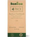 Bambaw Cepillo de Dientes de Bambú Suave - 4 unidades