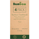 Bambaw Bambusová zubná kefka (tvrdá) - 4 ks