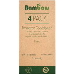 Bambaw Bambus Zahnbürste Hart - 4 Stk