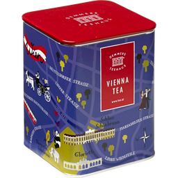 Demmers Teehaus Täytetty teepurkki Wienin kartta