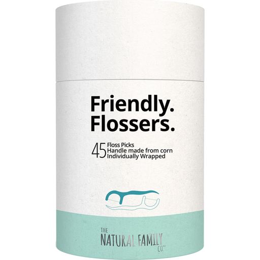 Natural Family CO. Friendly. Flossers. Floss Picks - 45 Stk