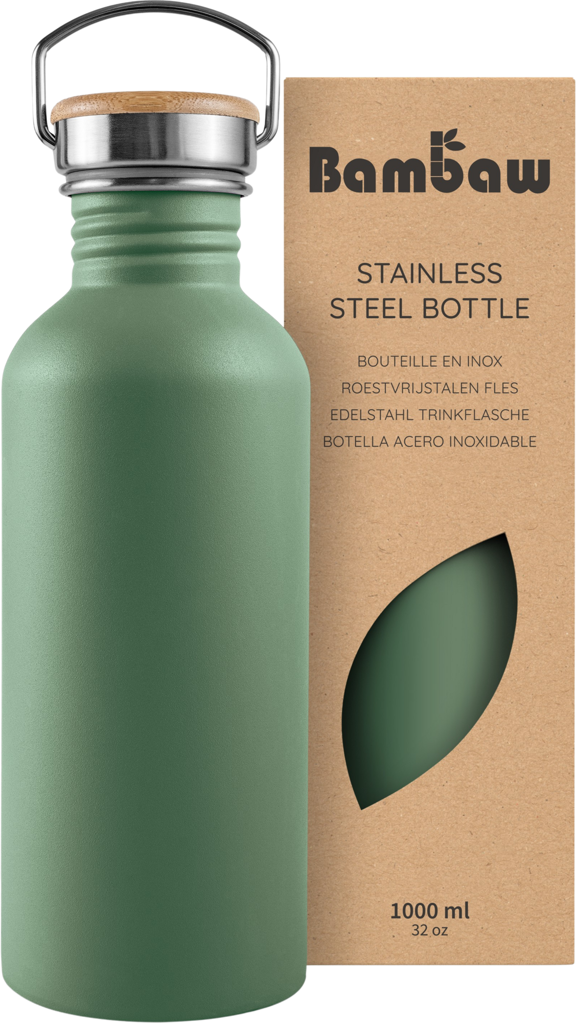 Borraccia in Acciaio Inossidabile, 1000 ml, Sage Green