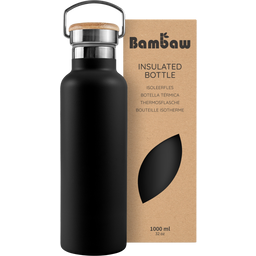 Bambaw Thermosflasche aus Edelstahl 1000 ml - Jet Black